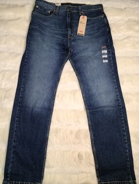 Levi's 505 Regular Stretch Blue Jeans Men 38x34 NEW